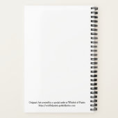 Zweifarbiges Blume Design Sketchbook Notizblock (Rückseite)