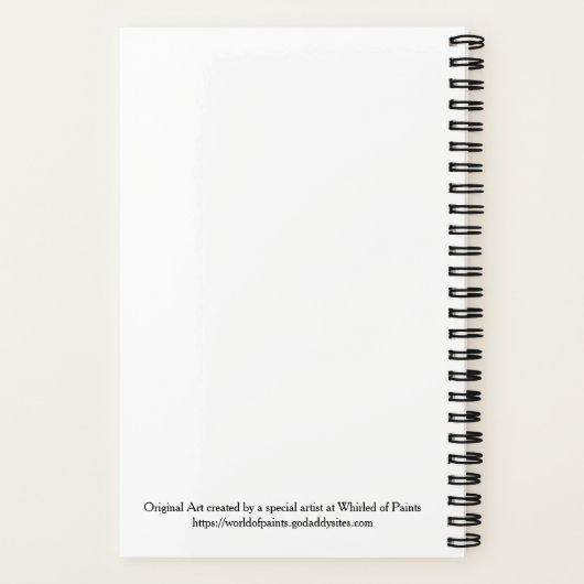 Zweifarbiges Blume Design Sketchbook Notizblock (Rückseite)