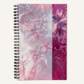 Zweifarbiges Blume Design Sketchbook Notizblock (Vorderseite)