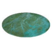 Zweifarbiges Design aus grünem Marmor     Schneidebrett (Ecke)