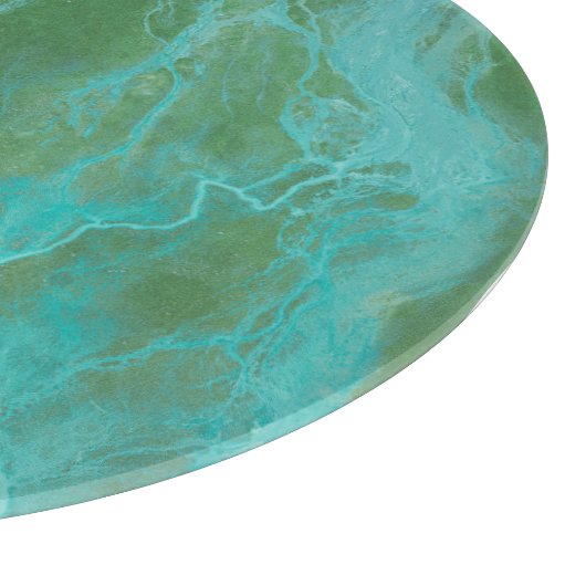 Zweifarbiges Design aus grünem Marmor     Schneidebrett (Ecke)