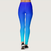 Zweifarbiges Farbverlauf blau, hellblaues Muster Leggings (Rückseite)