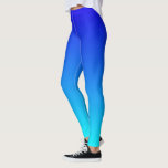Zweifarbiges Farbverlauf blau, hellblaues Muster Leggings<br><div class="desc">Zweifarbiges Farbverlauf blau,  hellblaues Muster</div>
