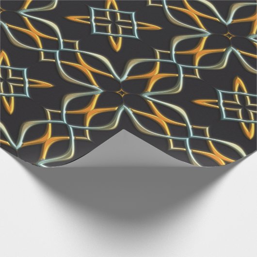 zweifarbiges filigranes Packpapier (Ecke)