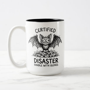 Zweifarbiges Fledermaus-Mug für Kaffeetrinker Zweifarbige Tasse