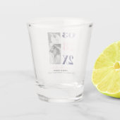 Zweifarbiges Foto, blau und rot, zwei Save the Da Schnapsglas (Rückseite)