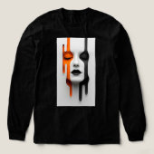 Zweifarbiges Gesicht Tri-Blend Shirt (Design Vorderseite)