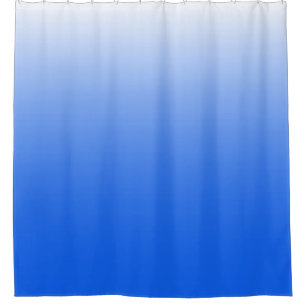 Zweifarbiges Gradient ombre elektrisch blau Duschvorhang