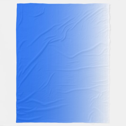 Zweifarbiges Gradient ombre elektrisch blau Fleecedecke (Vorderseite)