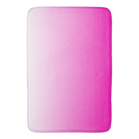 Zweifarbiges Gradienten ombre hot pink Badematte (Vorderseite Vertikal)