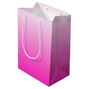 Zweifarbiges Gradienten ombre hot pink Mittlere Geschenktüte