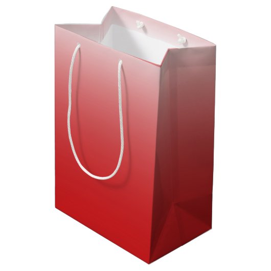 Zweifarbiges Gradientenrot Mittlere Geschenktüte (Rückseite Schrägansicht)