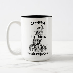 Zweifarbiges Heulwolf-Kaffeetasse Lustiger Heißer  Zweifarbige Tasse