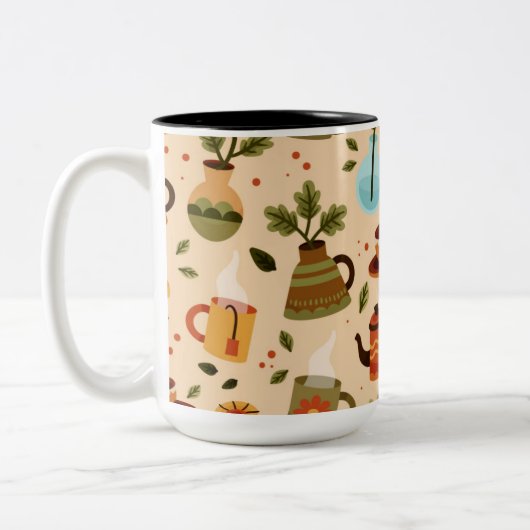 Zweifarbiges Kaffeetasse (Links)