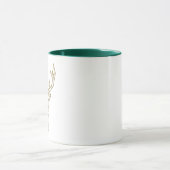 Zweifarbiges Kaffeetasse Modernes Gold Geometrisc (Zentrum)