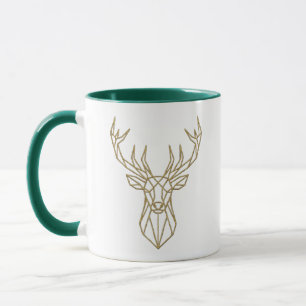 Zweifarbiges Kaffeetasse Modernes Gold Geometrisc