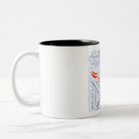 Zweifarbiges Kaffeetasse (quadratisch)