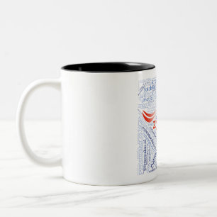 Zweifarbiges Kaffeetasse (quadratisch)