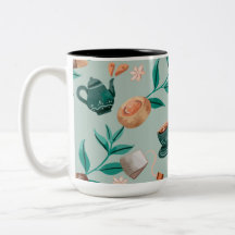 Zweifarbiges Kaffeetassendesign 