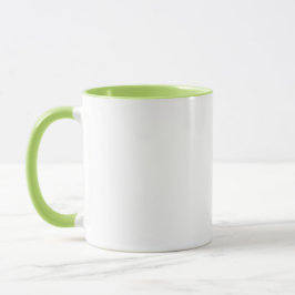 Zweifarbiges limettenfarbenes Innen-Mug Tasse