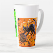 Zweifarbiges Neon-Katzendesign Milchtasse (Rechte Ecke)