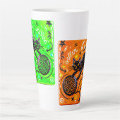 Zweifarbiges Neon-Katzendesign Milchtasse (Vorderseite)