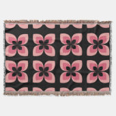 Zweifarbiges rosa Blume-Muster Decke (Vorderseite)