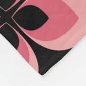 Zweifarbiges rosa Blume-Muster Fleecedecke (Ecke)