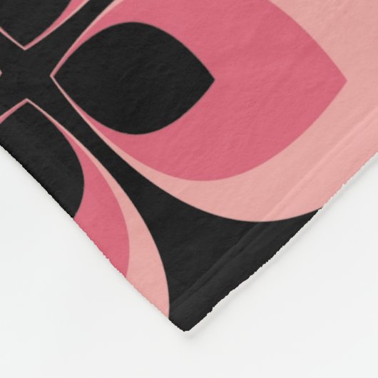 Zweifarbiges rosa Blume-Muster Fleecedecke (Ecke)