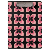Zweifarbiges rosa Blume-Muster Klemmbrett (Vorderseite)
