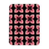 Zweifarbiges rosa Blume-Muster Magnet (Vertikal)