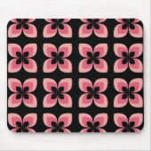 Zweifarbiges rosa Blume-Muster Mousepad (Vorne)