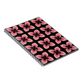 Zweifarbiges rosa Blume-Muster Notizblock (Rechte Seite)
