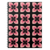 Zweifarbiges rosa Blume-Muster Notizblock (Vorderseite)