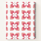 Zweifarbiges rosa Blume-Muster Notizblock (Rückseite)