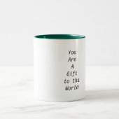 Zweifarbiges Smaragdgrün Innenraum Kaffeetasse (Mittel)