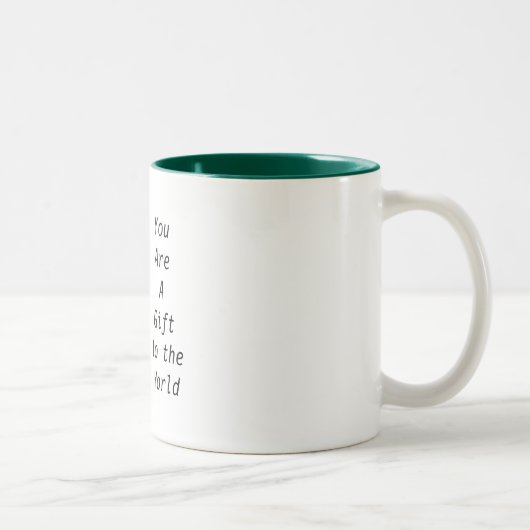 Zweifarbiges Smaragdgrün Innenraum Kaffeetasse (Rechts)