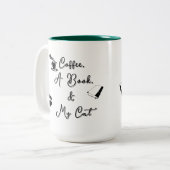Zweifarbiges Tasse 15 oz (dunkelgrün) (Vorderseite Links)