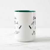 Zweifarbiges Tasse 15 oz (dunkelgrün) (Mittel)