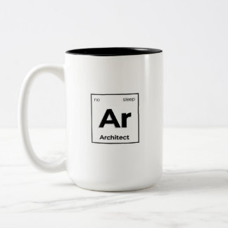 Zweifarbiges Tasse, 15 oz mit Architektur-Aufklebe Zweifarbige Tasse