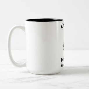 Zweifarbiges Tasse - Lebendige Pfauen-Kunst