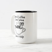 Zweifarbiges Tasse - Überrascht von Sneaky Weasel (Vorderseite Links)