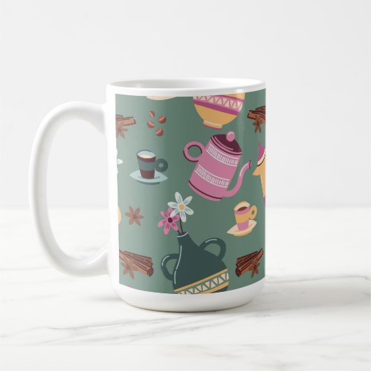 Zweifarbiges Tassendesign  Kaffeetasse (Links)