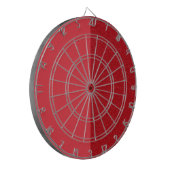 Zweifarbiges Tomatenrotes Dartboard – Anpassbar Dartscheibe (Vorderseite Links)