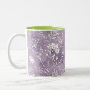 Zweifarbiges Träumerisches Blumen-Mug Zweifarbige Tasse