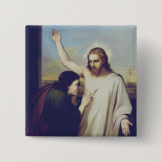 Zweifel an Saint Thomas von Silvestro Lega Button (Vorderseite)