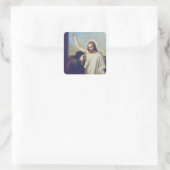 Zweifel an Saint Thomas von Silvestro Lega Quadratischer Aufkleber (Tasche)