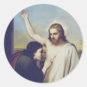 Zweifel an Saint Thomas von Silvestro Lega Runder Aufkleber
