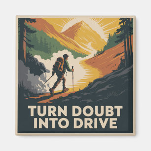 Zweifel in Antrieb verwandeln Magnet