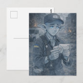Zweifel / Postbote / Straße Postkarte (Vorne/Hinten)